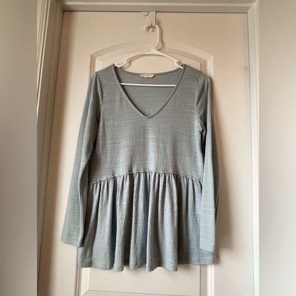 Light blue peplum top